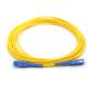 Yellow FTTH Single Mode Fiber Optic Patch Cord With SC LC FC ST Connector