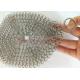 Round Shape Stainless Steel Ring Mesh Chain Mail Scrubber For Kitchen Cleaning