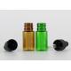 Small Glass Empty Essential Oil Bottles Smooth Surface With Plastic Dropper