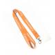 Both Sides Woven Logo Promotional Cell Phone Lanyard Neck Strap With Polyester Material