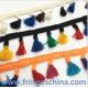 Hot selling handmade colorful hanging ball lace cotton trimmings tassels fringes for home decoration