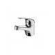 Bathroom Washbasin Mixer Tap Ceramic Hot / Cold Water Black Easy Installation