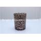 fashion leopard logo design candle holder, Wholesale Glass Container