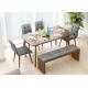 Classic Leather 6 Seats Hotel Dining Table High Grade Simple Style Eco -  Friendly