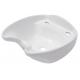 White Ceramic Backwash Shampoo Bowls Fiberglass Materials , 30cm Height