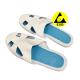 White ESD Antistatic Work Shoes 4 Holes PVC Sole+PU Upper Industrial Slipper