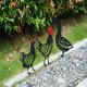 Metal Silhouette Animal Garden Ornament Customized Stakes Decor