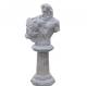 Man bust statue with lion marble sculptures,China stone carving Sculpture supplier
