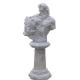 Man bust statue with lion marble sculptures,China stone carving Sculpture supplier