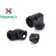 Black 90 Degree Fireproof Nylon Cable Gland For Flexible Pipes