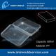 PP 500ml clear thin wall rectangular plastic takeaway food storage mold