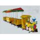 Yellow Color Amusement Toy Kids Ride On Train With Track 1 Year Warranty Period