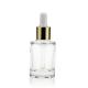 Luxury Cosmetic Packaging Empty Clear Glass Dropper Bottle With Pipette 30ml Oil Dropper Bottle F124