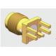 50 Ohm Gold Plated Straight SMA Female 4 Leg Through Hole Solder Connector the frequency up to 18 GHz
