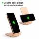 A8 Qi Fast Wireless Mobile Charger Stand Light Wood 10W 5mm Working Distance