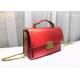 Mini Style Red Color Womens Shoulder Handbags With Handle , Genuine Cow Leather
