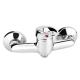 Polished AISI304 Hose 500000 Cycles Wall Shower Mixer Taps