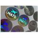 3D Round Hologram Stickers / Anti Counterfeit Sticker With Running Numbers