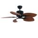 ABS Blades Modern Ceiling Fans With Light 52 Inch Black And Brown