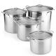 Good Selling Silver Large Capacity Cookware Stew Pots Cooker SS 304 Cooking Pots With Binaural Handle