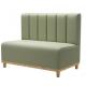 Wooden Frame Green Dining Room Booth Seating Leather Dining Booth 120cm