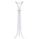 White Metal Tube Coat Hanger Stand / Tubular Frame Steel Coat Rack Stand