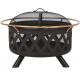 20.1 Pounds Copper And Black Portable Round Charcoal Fire Pit For Gardern