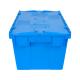 Reusable Attached Lid Container Nestable Logistic Moving PP Solid Box with Hinged Lid