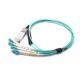 10.3G/CH Qsfp+ Direct Attach Cable To 8lc Connector Breakout Aoc Om3 Fiber 100m