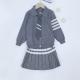 knitted children clothing sets two-piece suit baby school clothing set pullover sweater skirt outfit sets