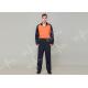 Double Stitching Safety Work Clothes High Visable Orange Jacket Bib Pants Suit