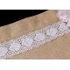 White Double Waves Edge Chemical Guipure Lace Trim With Scalloped Lace Borders