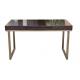 Metal 5-star luxury walnut dark finish Wooden writing desk for hotel bedroom furniture