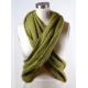 Green Wide Circle Winter Knitted Scarf Chunky Crochet Patterns Available