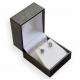 White Flocked Jewelry Plastic Box Stable Performance 47x52x38mm Size Or Customized