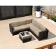 Aluminum Frame Outdoor Furniture L shaped Garden Sofa Set PE Rattan Furniture