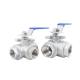 Normal Temperature Three Way Stainless Steel Female Thread Ball Valve at Competitive