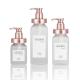 Rectangle Clear Matte PETG Cosmetic Plastic Jar Body Pump Shampoo Lotion Bottle