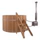 3-4 Person Outdoor Red Cedar Pine Thermowood Wooden Wood Fired Hot Tub with External Wood Burning Stove