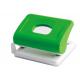 Green Color 5.5mm Hole 2 Holes Paper Punch for 15 Sheets Capacity