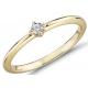 Solitaire Stone 14K Yellow Gold Jewelry Ring 0.1ct Claw Setting Type VS1 Clarity grade