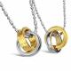 New Fashion Tagor Jewelry 316L Stainless Steel couple Pendant Necklace TYGN185