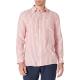 Stripe Red S M L Mens Casual Linen Shirts Open Neck Button Closure