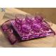 6 Holes Clear Purple Acrylic Cup Holder , Recyclable Acrylic Serving Platter