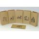 Customized Flat Bottom Brown Kraft Paper Bags Top Open for Snack