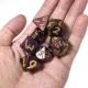 Poker tabl Hand Pouring Dice Set Odorless For Collection Metal Polyhedral Black