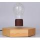 360 magnetic levitation display for lamp , floating lamp light bulb display with wooden base