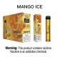 Yuoto Electronic Cigarette Disposable Vape Pen 2500 Puffs XXL Mango Ice 1200mAh 5% Nicotine