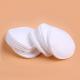 Edge stitched 6cm diameter natural cotton round beauty cotton pads  for makeup remove