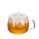 Borosilicate Glass Tea Infuser Cup With Ceramic Filter / Lid 280ml Capacity